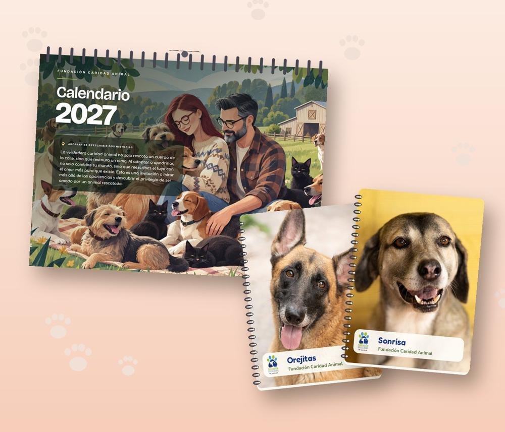 Calendario 2027 y cuadernos de la fundación